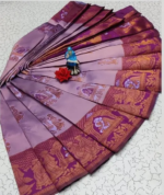 Apna Palakhi Lavendar Wine Saree