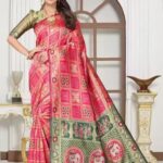 Elephant Patola Pink Saree