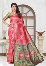 Elephant Patola Pink Saree