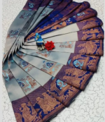 Apna Palakhi Sky Navy Blue Saree