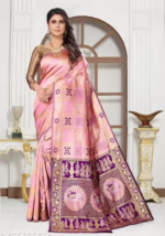 Elephant Patola Peach Saree
