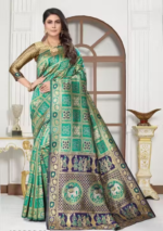 Elephant Patola Rama Saree