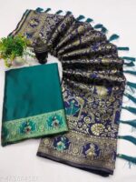 Barbie Doll Blue Saree - Image 2