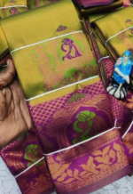 Apna Palakhi Mehendi Pink Saree - Image 4