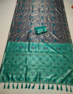Barbie Doll Blue Saree - Image 3