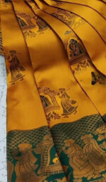 Apna Palakhi Yellow Green Saree - Image 4