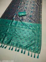 Barbie Doll Blue Saree - Image 4